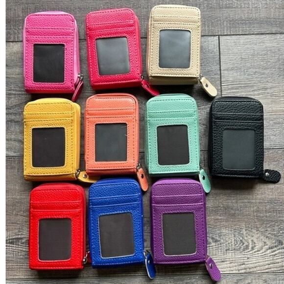 Accordion Style Card ID Wallet Beige - Picture 2 of 3